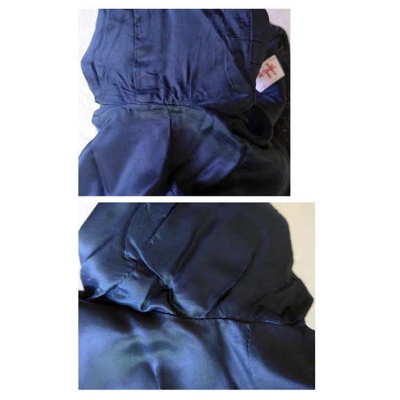 Il Gufo Girls 10 Metallic Thread Navy Coat - Picture 15 of 15